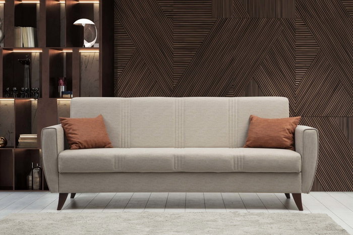 Atelier Del Sofa Zaden - Sofá cama de 3 plazas Beige Atelier Del Sofa Zaden - Sofá cama de 3 plazas Beige